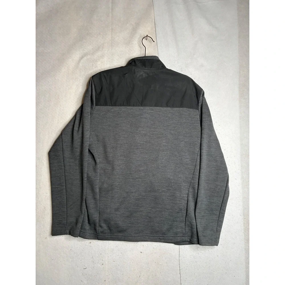 Orvis Mens Full Zip Fleece‎ Jacket Charcoal Gray Black Contrast Medium 1522009